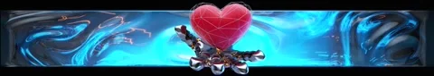 Robotic Hand Holding Red Heart Breaking Through Screen 3D Naked-Eye 库存影片 331971668