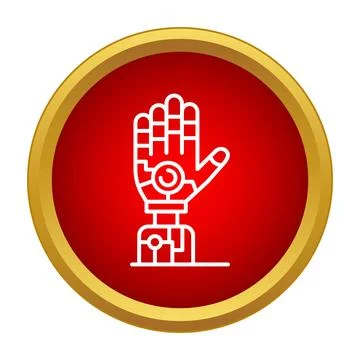 Robotic hand illustrating bionic technology and artificial intelligence 스톡 일러스트