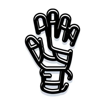 Robotic hand illustrating future technology and innovation Stock Illustration