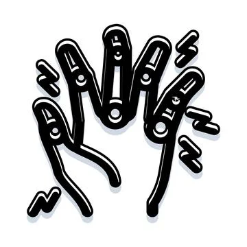 Robotic hand illustrating innovative technology and engineering concept Stock Illustration