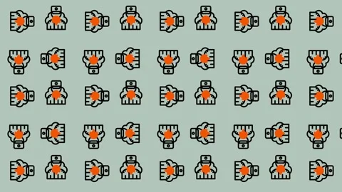 Robotic Hand Pattern Animation - Seamless Tech Background Loop. Stock Footage 325381775