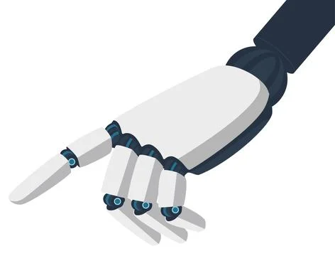 Robotic Hand Pointing Stock Illustration