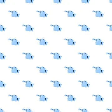 Robotic hand pointing pattern showing future technology direction Illustrazione stock