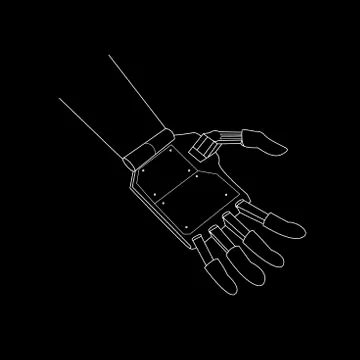 Robotic hand prosthesis Stockillustratie