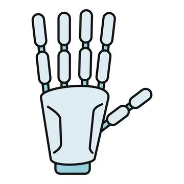 Robotic hand showing advanced artificial intelligence technology Stockillustratie