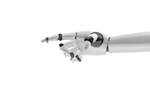 Robotic hand on white background Ilustração Stock