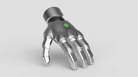 Robotic hand on a white background Stock Illustration