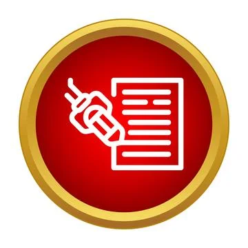 Robotic hand writing document representing ai automation Stock Illustration