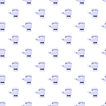 Robotic hands forming a seamless technology pattern Illustrazione stock
