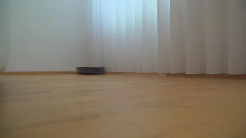 Robotic Hoover work in apartment Video stock 144964076