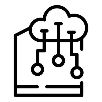 Robotic house system icon outline vector. Smart indoor installation Stock Illustration