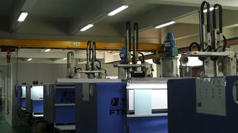 Robotic Injection Molding Machines Stock-Footage 3765571