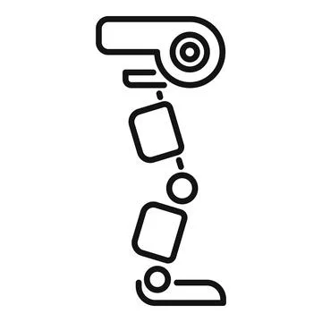 Robotic leg smoothly moving forward with a stylish design イラスト素材