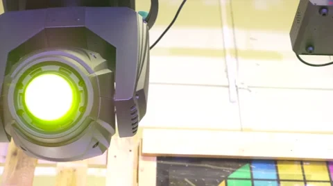 Robotic Light Slide - yellow 库存影片 40324890