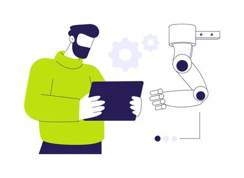 Robotic limb abstract concept vector illustration. 스톡 일러스트