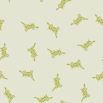 Robotic loader robot harvests glyph seamless pattern Stock Illustration