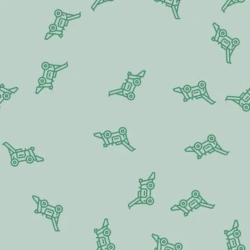Robotic loader robot harvests line seamless pattern 스톡 일러스트