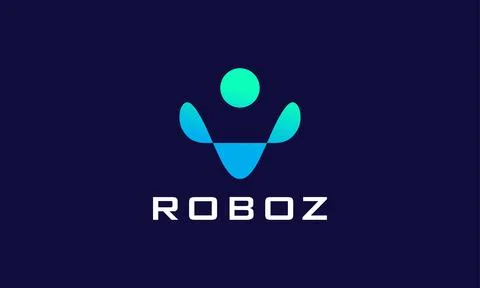 Robotic logo vector electronic human technology concept artificial modern d.. Stock Illustration