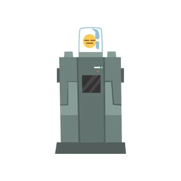 Robotic machine, artificial intelligence technology concept cartoon vector イラスト素材