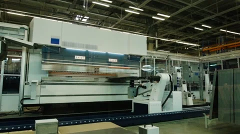 Robotic Machine for Bending of Metal Stock Footage 60806907