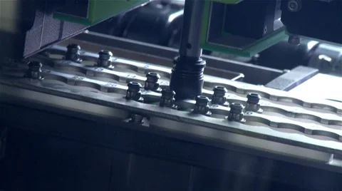 Robotic machine doing motherboard Stock Footage 51061685