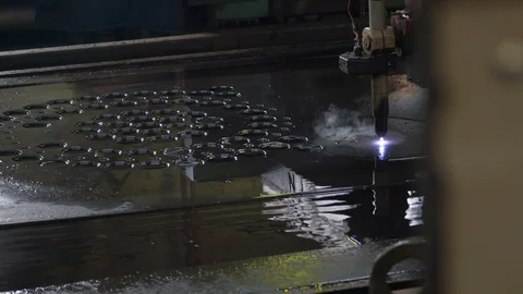 Robotic machine make product out of piece of metal, robot instead of person Stock Footage 120065041