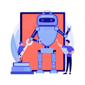 Robotic mechanical hand vector concept metaphor Illustrazione stock