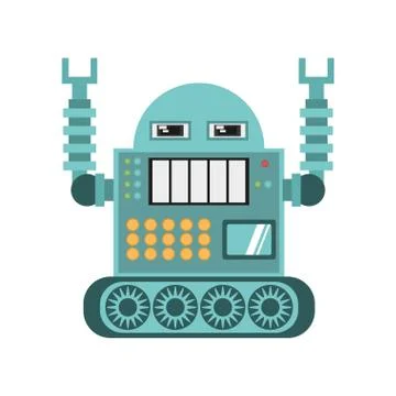 Robotic operator machine technology Illustrazione stock