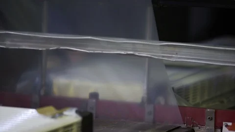 Robotic packaging line of heating radiators in modern Factory Stock Footage 95982889