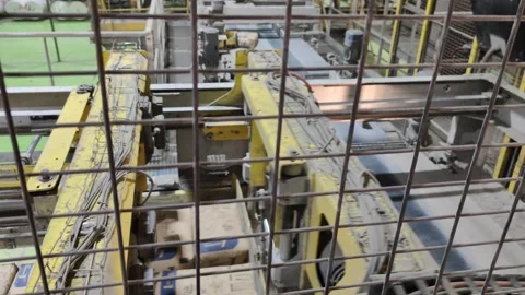 Robotic Palletizer Stacking Cement Bags in 4K Automation Line 動画素材 331376471