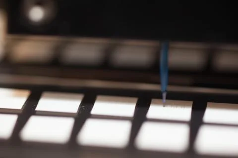 Robotic pipetting in laboratory for microarray Stock Photos