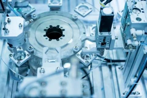 Robotic pneumatic input to robot handle grip handle Stock Photos