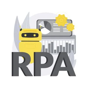 Robotic process automation abstract concept vector illustration. Stock Illustration