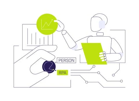 Robotic Process automation abstract concept vector illustration. Stock Illustration