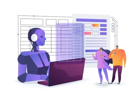 Robotic Process Automation abstract concept vector illustration. Stock Illustration