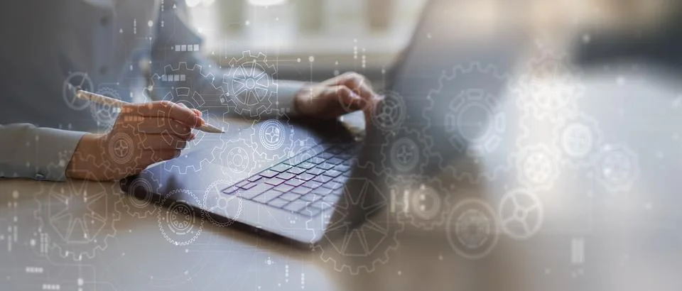 Robotic Process Automation for Business Workflow Optimization and Enterpris.. Stock Photos