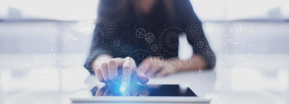 Robotic Process Automation for Business Workflow and Operational Efficiency.. Stock Photos