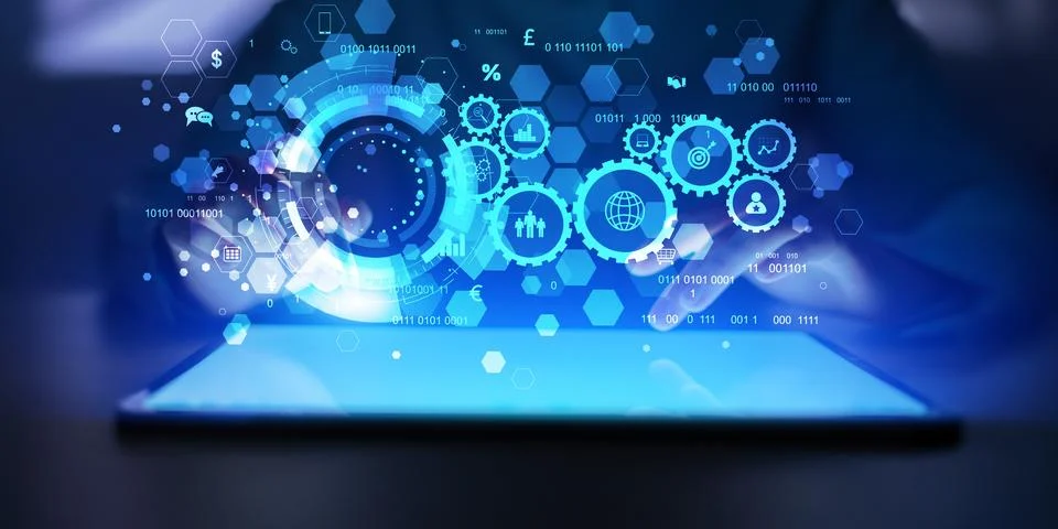 Robotic Process Automation for Business Workflow Optimization and Operation.. Foto stock