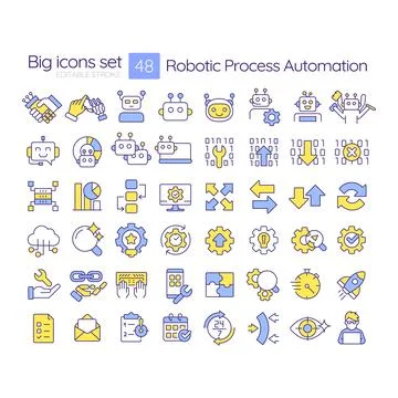 Robotic process automation Illustrazione stock