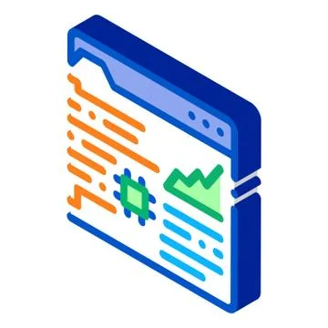 Robotic process automation isometric icon vector illustration Stock Illustration