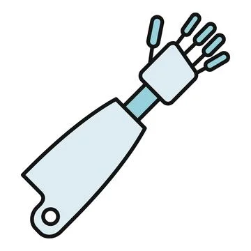 Robotic prosthetic arm representing future accessibility technology Stock Illustration