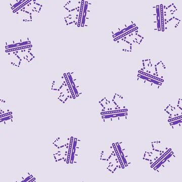 Robotic sorting system robot harvests glyph seamless pattern Stock Illustration