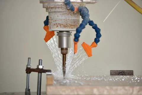 Robotic stone milling machine Stock Photos
