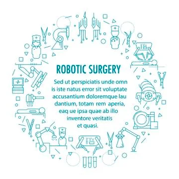 Robotic surgery banner Stock Illustration