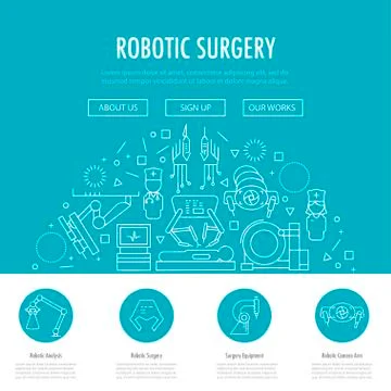 Robotic surgery banner Stock Illustration