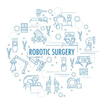 Robotic surgery banner Stock Illustration