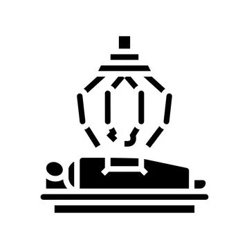 Robotic surgery glyph icon vector illustration Stock Illustration