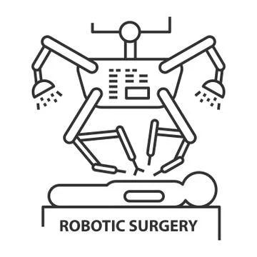 Robotic surgery icon Stock Illustration