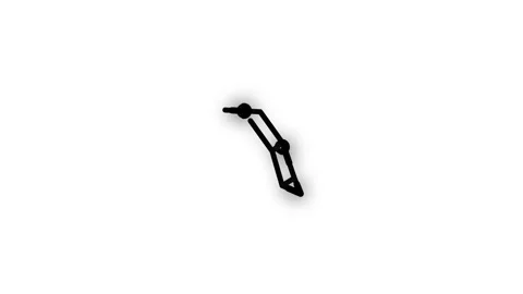 Robotic Surgery Line Icon Animation Loop White Background Video stock 341540517