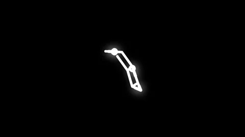 Robotic Surgery Line Icon Animation Loop Black Background Stock Footage 341542117